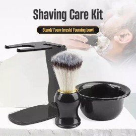 전문 면도 브러시 1/2/3개 세트 3-in-1 키트 그릇 및 스탠드 아버지의 날 남성 선물 [Shaving Brush] Professional Shaving Brush Set of 1/2/3 3-in-1 Kit with Bowl and Stand Father's Day Men's Gift [Shaving Brush]
