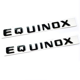 Yoaoo 2x OEM Black Equinox Nameplate Alloy Letter Emblems Badges 3D Logo Replacement for Equinox