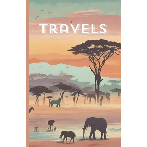 Carnet de voyage : illustration Afrique couleurs pastel I Journal
