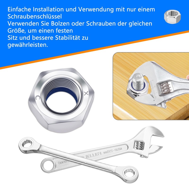 Hexagonal Nuts Set, Stainless Steel Nuts, Self-Locking Nuts, Locking Nuts,