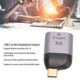 USB C to Mini Displayport Adapter, 8K 60Hz Small USB C to Mini Displayport Converter, USB Type C Male to Mini DP Female Adapter for TVs, Monitors, Projectors