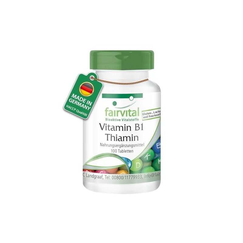 Vitamin B1 Thiamin 100mg Hochdosiert Supporting the physical & Mental