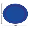 Club Pack of 96 Decorative Oval Cobalt Blue Disposable Paper