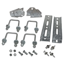 4 Pack 8" Galvanized Swivel Top Bunk Bracket Kit with Hardware for Boat Trailer, fits 3x3 Cross Members, Heavy Duty (4 Pack)