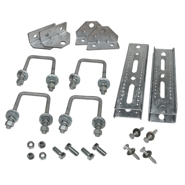 4 Pack 8" Galvanized Swivel Top Bunk Bracket Kit with