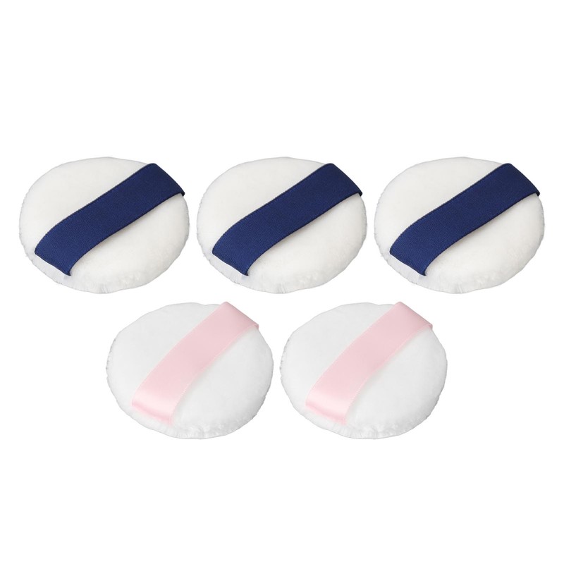 5pcs Face Powder Puff Double Sided Raised Pile Soft Skin