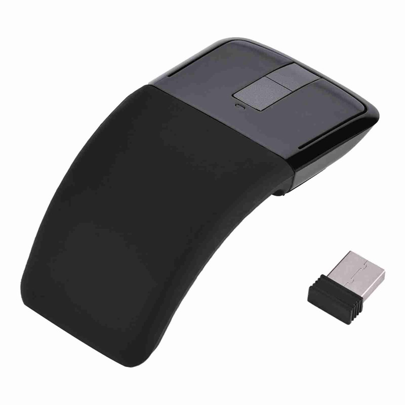 2.4GHz Foldable Wireless Arc Touch Mouse Mice USB Receiver For