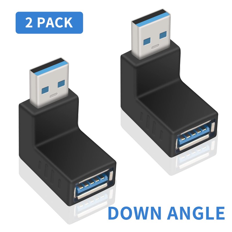 Poyiccot USB 3.0 Adapter, USB L-Shaped, L-Shaped, 9-Shaped, Direction Convert