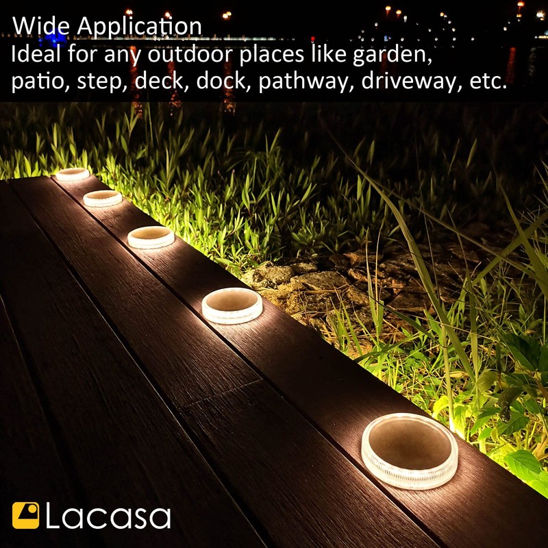 Solar Deck Lights, Driveway Walkway Dock Light Solar Powered Outdoor