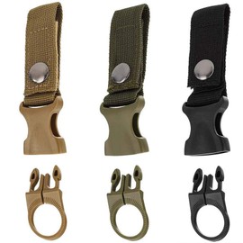 3 pcs Outdoor Bottle Holder Belt Water Bottle Holder Clip,Backpack Tape Keychain Carabiner Hanging Gear Nylon Webbing Buckle Strap Clip for Cycling Camping Hiking Outdoor Traveling