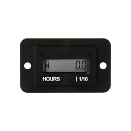 Runleader Digital LCD Hour Meter, DC 4.5V to 90V, Total Hours Resettable, Use for ZTR Lawn Mower Tractor Generator Golf cart Club car Scrubber Marine ATV Motor Compressor and Other Powered Equipment