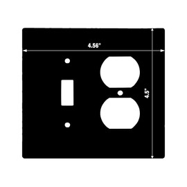 Decorative Wall Switch Cover Plate - Foggy Forest Decor Switch Plate - Beautiful Faded Effect With Colors of Dark Green and Beige (Double Outlet/Toggle Switch Left)