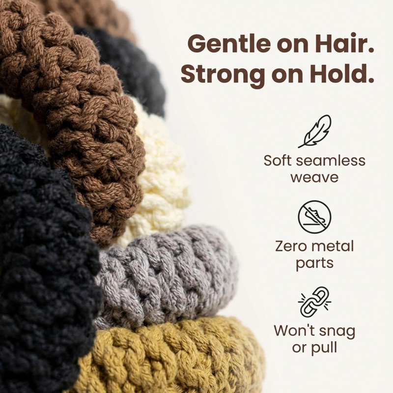 ZUBIV Soft Elastic Hair Scrunchies for Women