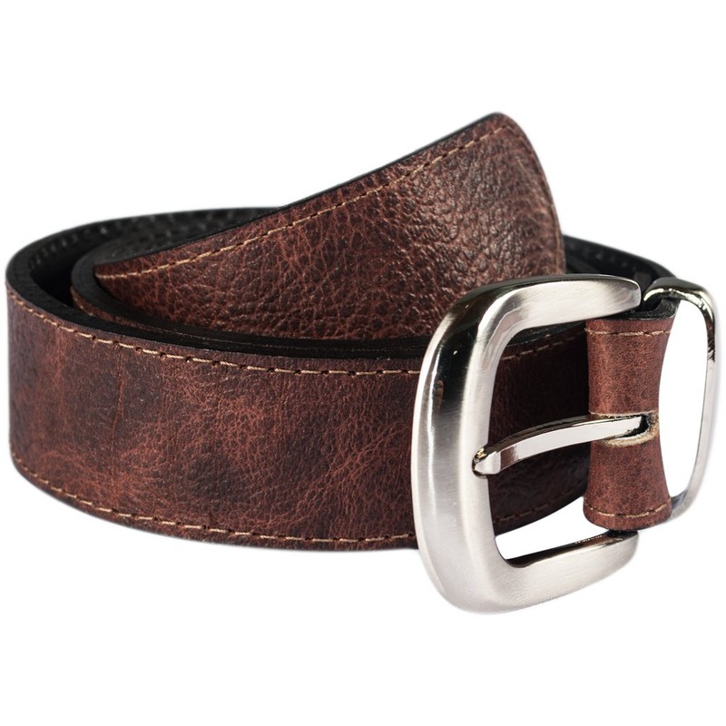 Atitlan Leather Brown Leather Money Belt with Interchangeable Buckle (46)