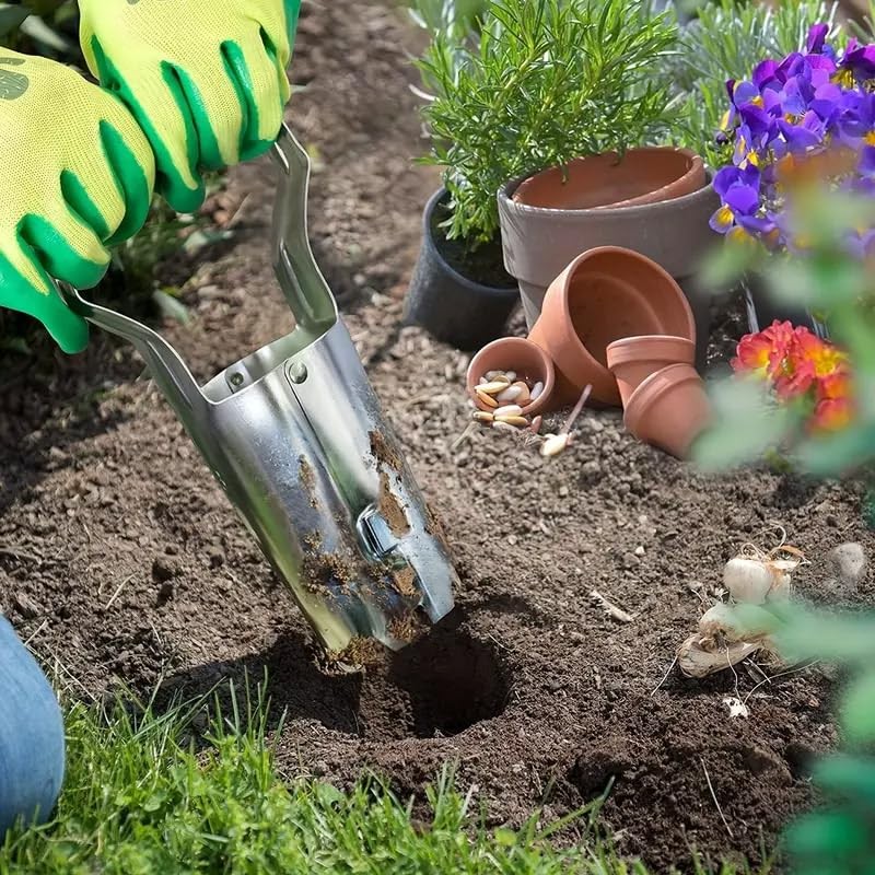 AIMALL Gardening Seedling Lifter Transplanter Tool – 8.7in Durable Zinc-Plated