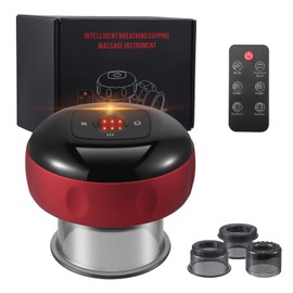 QCXWCJWD Smart Breathing Cupping Therapy Set for Body Reduce Muscle Pain, Electric Cupping Therapy Set with 12 Levels and 3 Suction Modes, Adjustable Gua Sha Massager for Officer Homeworker