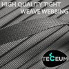 TECEUM 1.5 Inch Webbing – Charcoal – 10 Yards –
