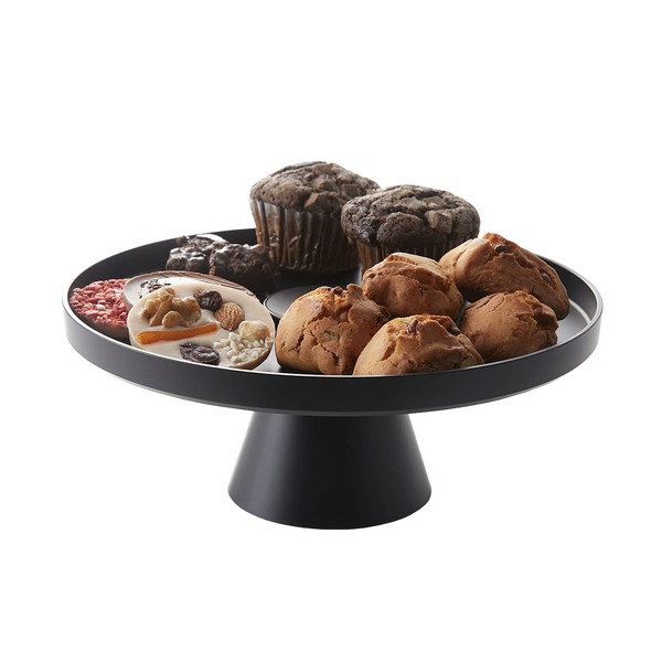 Yamazaki Home Tower Plastic 9" Round, Stackable Cake and Dessert Stand - Abs Plastic