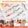 Akamino 30 Pcs Beadable Keychains Making Kit Set, Metal Bullet