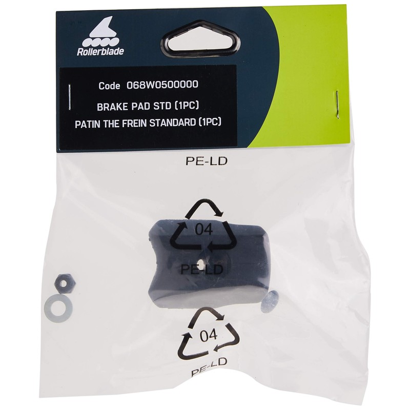 Rollerblade Pastillas de freno estándar en línea (1 paquete), negro