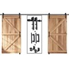 EaseLife 14 FT Double Sliding Barn Door Track and Handle