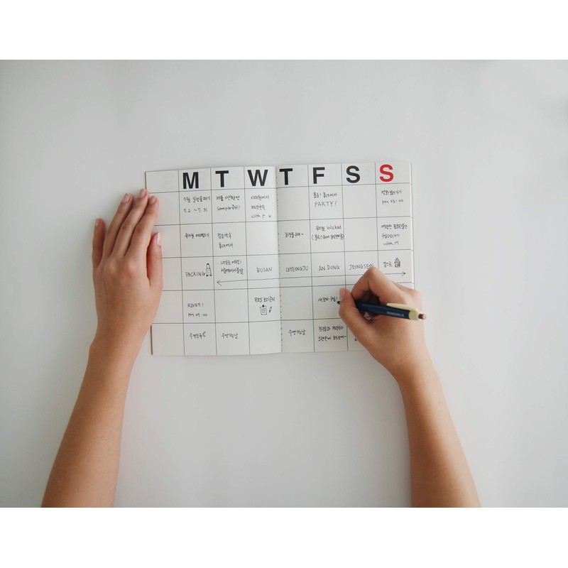 JSTORY Medium Monthly Planner Lays Flat Undated Year Round Flexible