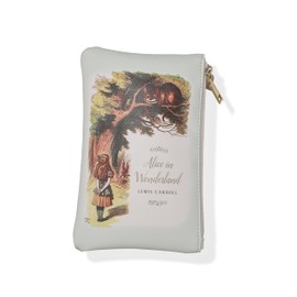 CITIANBEITI “Alice in Wonderland” Literary Pouch – Vintage PU Leather Zipper Wristlet | Compact Coin Purse for Book & Fantasy Lovers