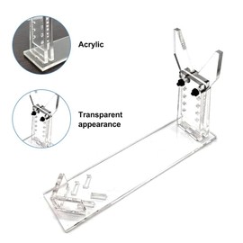 MiOYOOW Acrylic Gun Display, Gun Stand Holder 5 Height Adjustable Gun Rack for All Small Pistols