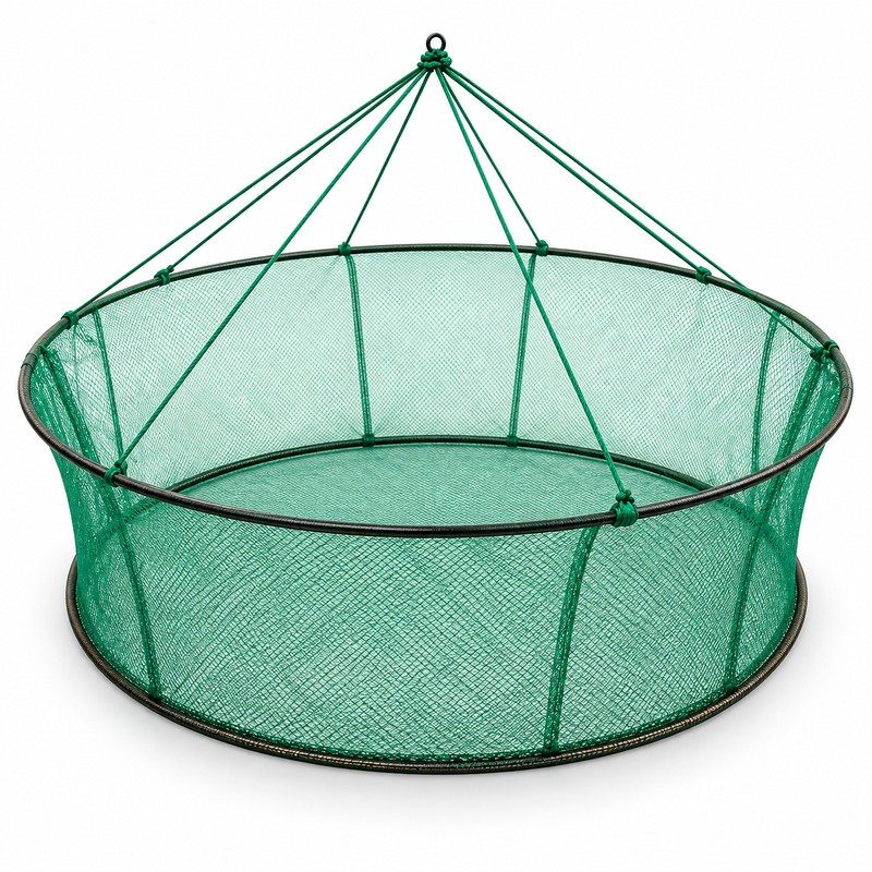 New Foldable Fishing Net 80/100cm, Hand Cast Fishing Cage with