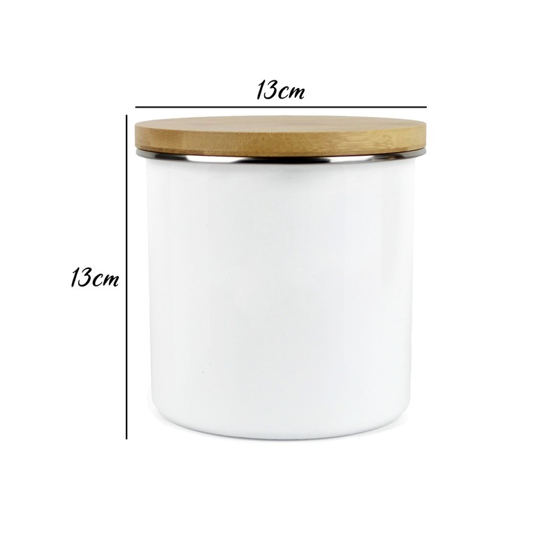 Purely Home Indigo Polka Dots Spots Tea Canister - White