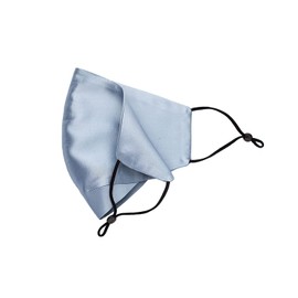 HABAC STUDIO - 100% Mulberry Silk Face Masks Reusable Black Face Masks Washable UK Face Covering for Women Mens Face Masks Silk Mask Nose Wire Adjustable Unisex Wedding Special Occasion. (Light Blue)