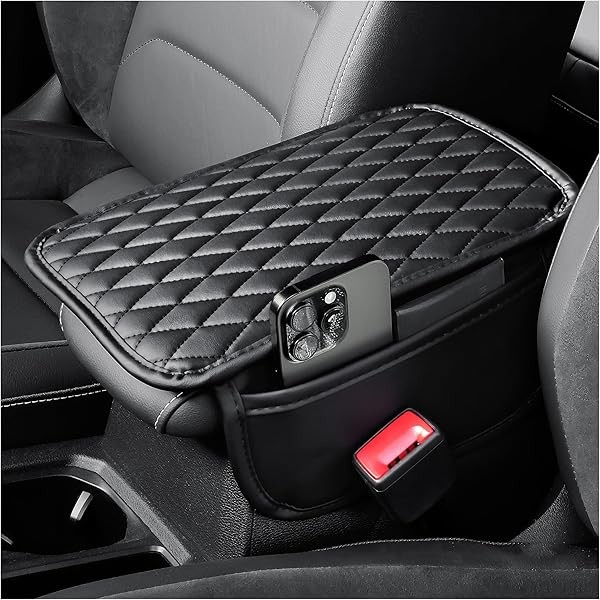 Arm Rest Cover for Car,Leather+Memory Foam Center Console Cover with