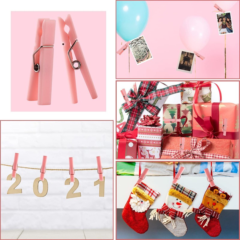 60PCS Baby Shower Clothespin Games Girl Plastic Mini Clothes Pins
