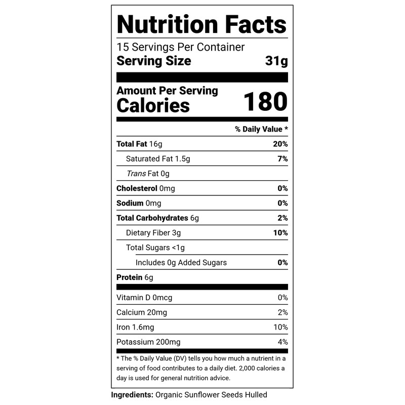 Terrasoul Superfoods Organic Hulled Sunflower Seeds, 16oz, Hulled | Fresh