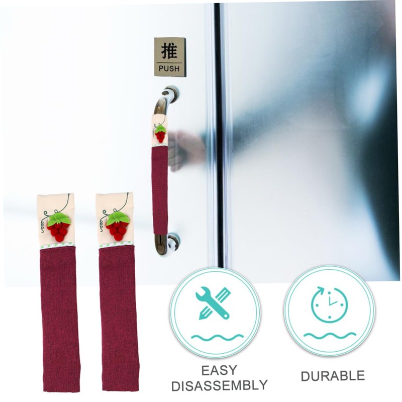 DOITOOL Practical Kitchen Accessory Fabric Handle Door Covers for Fridge
