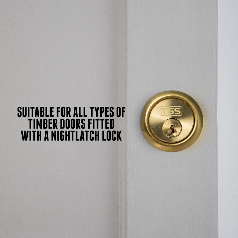 UK Security Supplies, Replacement Locking Rim Cylinder Lock, Supplied with