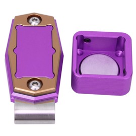 Tip Chalk Holder, Billiard Chalk Case Magnetic with Fixed Clip for Billiards Accessories for Billiard(Purple)