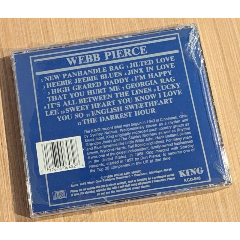 Webb Pierce The One and Only Webb Pierce CD BRAND