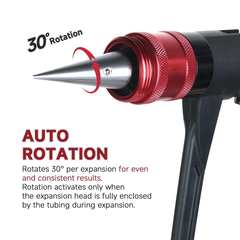 ZUVER PEX-A Expander Tool Kit with 3 Self-Rotary Matte Nickel