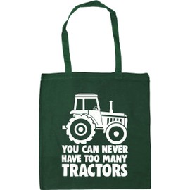 Hippowarehouse You Can Never Have Too Many Tractors Tote Shopping Gym Beach Bag 42cm x38cm, 10 litres