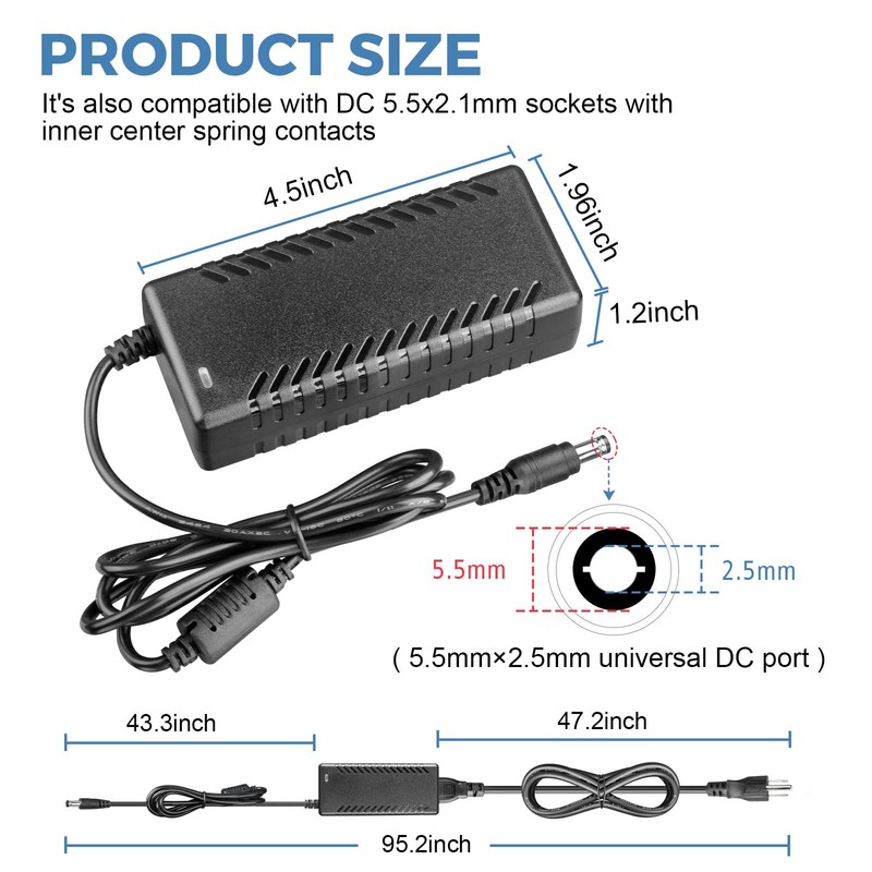 HPMN 15V 5A Power Supply Adapter Replacement Cord for Photo