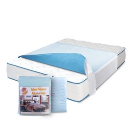 PimPam Factory Bed Pad with Wings, 200 x 85 cm, Waterproof and Reusable, Super Absorbent and Washable, Incontinence and Loss, 4 Layers