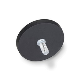 Ganter Threaded Stem Standard Elements – Magnets and Rubber – 1 x Black Green 51.3 – ND – 43 – Black