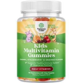 Delicious Daily Kids Multivitamin Gummies - Immunity Support Formula 90ct