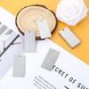 50 Pack Metal Engraving Blanks Stainless Steel Rectangle Blank Tags