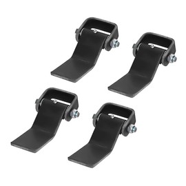 Mytee Products 4 Pack Steel Dump Trailer Hinges - Strap Style Long Leaf, Black Heavy Duty Weld On Greaseable Dump Trailer Door Gate Hinge - Allows Smooth Inward & Outward Door Opening