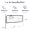 Mahousky Bed Rail, Height Adjustable Toddler Protection Guard with Storage