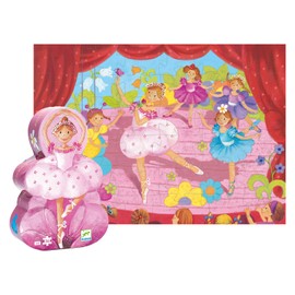 Djeco - Ballerina with a Flower Silhouette Puzzle