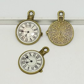 SEWACC 10pcs Alloy Clock Face Charms Diy Jewelry Clock Charms Clock Face Charm Pendant Clock Enamel Beads Charms Antiqued Charms Clock Pendant Charm Clock Charm Pendant Fashion Necklace