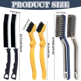 6 Stück Spaltreinigungsbürsten-Set, V-Form Fugenreiniger Bürste, mit Steifen Borsten Spaltreinigungsbürste, Eckreinigungsbürste Für Bad, Dusche, Küche, Toilette, Waschbecken, Fliesen